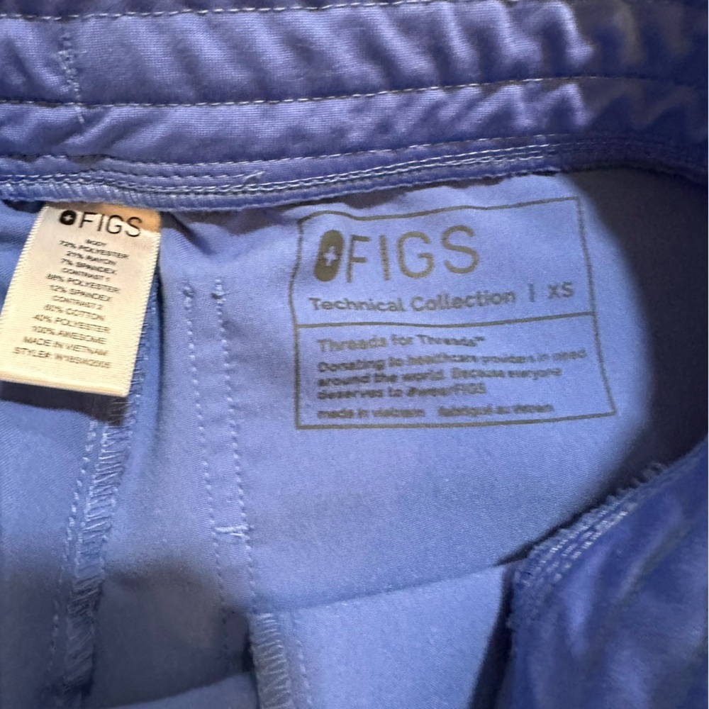 Figs Scrub Pants Womens XS Blue Zamora Joggers Technical Collection Cargo (#4) - Picture 6 of 14